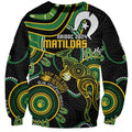 Custom Matildas NAIDOC Week Sweatshirt Australia Kangaroo Keep The Fire Burning - Black