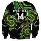 Custom Matildas NAIDOC Week Sweatshirt Australia Kangaroo Keep The Fire Burning - Black