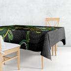 Custom Matildas NAIDOC Week Tablecloth Australia Kangaroo Keep The Fire Burning - Black