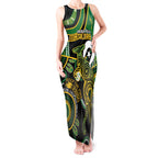 Custom Matildas NAIDOC Week Tank Maxi Dress Australia Kangaroo Keep The Fire Burning - Black
