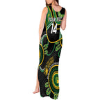 Custom Matildas NAIDOC Week Tank Maxi Dress Australia Kangaroo Keep The Fire Burning - Black