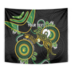 Custom Matildas NAIDOC Week Tapestry Australia Kangaroo Keep The Fire Burning - Black