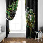 Custom Matildas NAIDOC Week Window Curtain Australia Kangaroo Keep The Fire Burning - Black