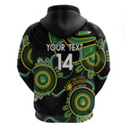 Custom Matildas NAIDOC Week Zip Hoodie Australia Kangaroo Keep The Fire Burning - Black