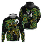 Custom Matildas NAIDOC Week Zip Hoodie Australia Kangaroo Keep The Fire Burning - Black