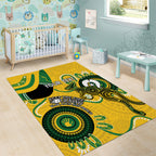 Custom Matildas NAIDOC Week Area Rug Australia Kangaroo Keep The Fire Burning - Yellow