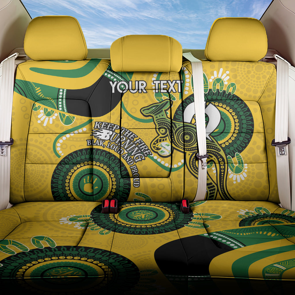 Custom Matildas NAIDOC Week Back Car Seat Cover Australia Kangaroo Keep The Fire Burning - Yellow