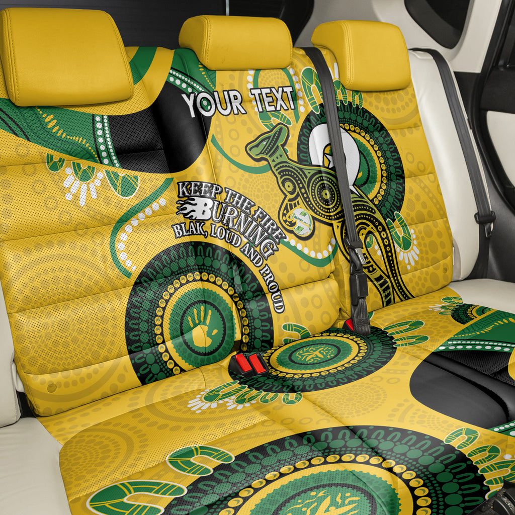 Custom Matildas NAIDOC Week Back Car Seat Cover Australia Kangaroo Keep The Fire Burning - Yellow