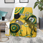 Custom Matildas NAIDOC Week Blanket Australia Kangaroo Keep The Fire Burning - Yellow