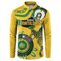 Custom Matildas NAIDOC Week Button Sweatshirt Australia Kangaroo Keep The Fire Burning - Yellow