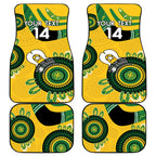 Custom Matildas NAIDOC Week Car Mats Australia Kangaroo Keep The Fire Burning - Yellow