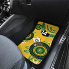 Custom Matildas NAIDOC Week Car Mats Australia Kangaroo Keep The Fire Burning - Yellow