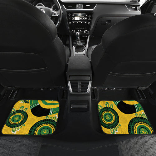 Custom Matildas NAIDOC Week Car Mats Australia Kangaroo Keep The Fire Burning - Yellow