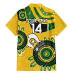 Custom Matildas NAIDOC Week Family Matching Mermaid Dress and Hawaiian Shirt Australia Kangaroo Keep The Fire Burning - Yellow