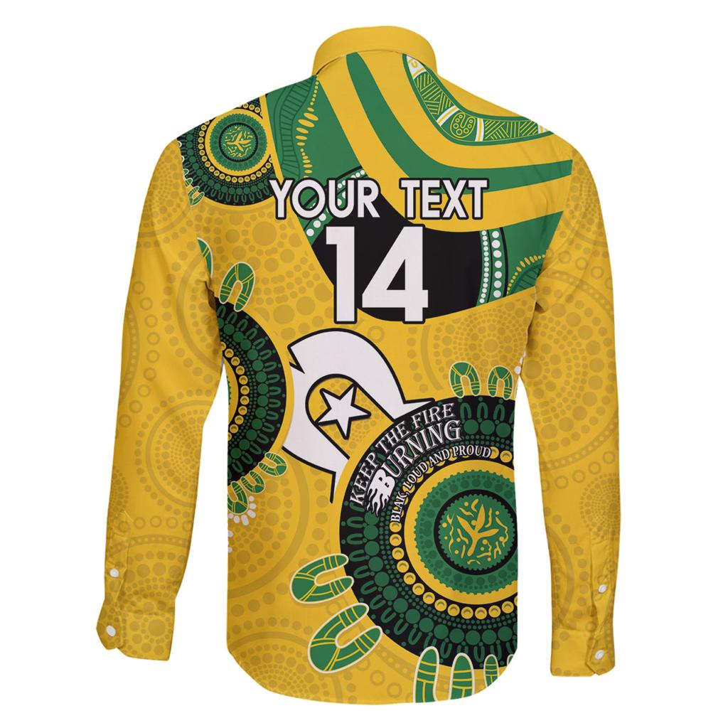 Custom Matildas NAIDOC Week Family Matching Tank Maxi Dress and Hawaiian Shirt Australia Kangaroo Keep The Fire Burning - Yellow