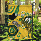 Custom Matildas NAIDOC Week Garden Flag Australia Kangaroo Keep The Fire Burning - Yellow