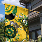 Custom Matildas NAIDOC Week Garden Flag Australia Kangaroo Keep The Fire Burning - Yellow
