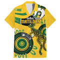 Custom Matildas NAIDOC Week Hawaiian Shirt Australia Kangaroo Keep The Fire Burning - Yellow