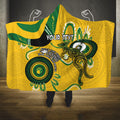 Custom Matildas NAIDOC Week Hooded Blanket Australia Kangaroo Keep The Fire Burning - Yellow