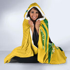 Custom Matildas NAIDOC Week Hooded Blanket Australia Kangaroo Keep The Fire Burning - Yellow