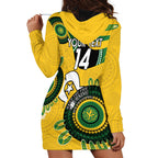 Custom Matildas NAIDOC Week Hoodie Dress Australia Kangaroo Keep The Fire Burning - Yellow