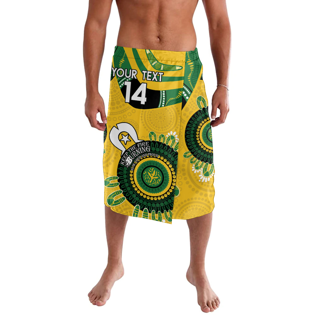 Custom Matildas NAIDOC Week Lavalava Australia Kangaroo Keep The Fire Burning - Yellow