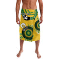 Custom Matildas NAIDOC Week Lavalava Australia Kangaroo Keep The Fire Burning - Yellow