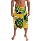 Custom Matildas NAIDOC Week Lavalava Australia Kangaroo Keep The Fire Burning - Yellow