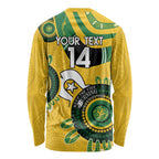 Custom Matildas NAIDOC Week Long Sleeve Shirt Australia Kangaroo Keep The Fire Burning - Yellow