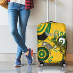 Custom Matildas NAIDOC Week Luggage Cover Australia Kangaroo Keep The Fire Burning - Yellow