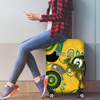 Custom Matildas NAIDOC Week Luggage Cover Australia Kangaroo Keep The Fire Burning - Yellow