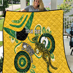 Custom Matildas NAIDOC Week Quilt Australia Kangaroo Keep The Fire Burning - Yellow