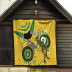 Custom Matildas NAIDOC Week Quilt Australia Kangaroo Keep The Fire Burning - Yellow
