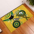 Custom Matildas NAIDOC Week Rubber Doormat Australia Kangaroo Keep The Fire Burning - Yellow