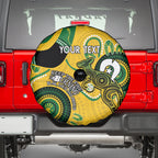 Custom Matildas NAIDOC Week Spare Tire Cover Australia Kangaroo Keep The Fire Burning - Yellow