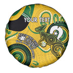 Custom Matildas NAIDOC Week Spare Tire Cover Australia Kangaroo Keep The Fire Burning - Yellow
