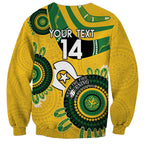 Custom Matildas NAIDOC Week Sweatshirt Australia Kangaroo Keep The Fire Burning - Yellow