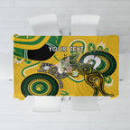 Custom Matildas NAIDOC Week Tablecloth Australia Kangaroo Keep The Fire Burning - Yellow