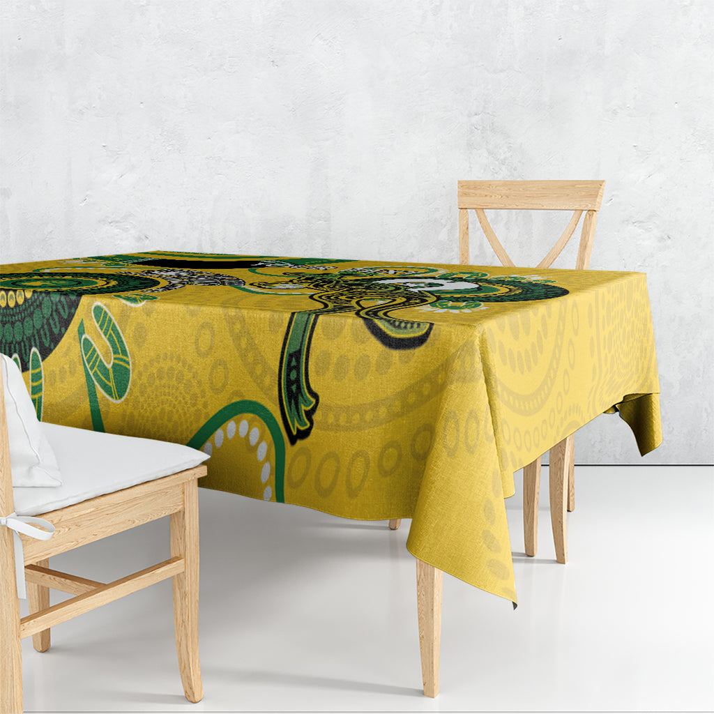 Custom Matildas NAIDOC Week Tablecloth Australia Kangaroo Keep The Fire Burning - Yellow