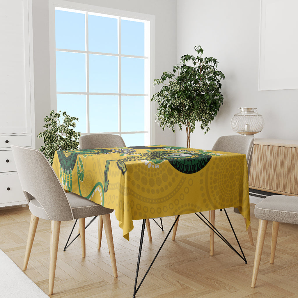 Custom Matildas NAIDOC Week Tablecloth Australia Kangaroo Keep The Fire Burning - Yellow