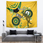 Custom Matildas NAIDOC Week Tapestry Australia Kangaroo Keep The Fire Burning - Yellow