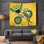 Custom Matildas NAIDOC Week Tapestry Australia Kangaroo Keep The Fire Burning - Yellow