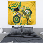 Custom Matildas NAIDOC Week Tapestry Australia Kangaroo Keep The Fire Burning - Yellow