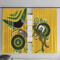 Custom Matildas NAIDOC Week Window Curtain Australia Kangaroo Keep The Fire Burning - Yellow