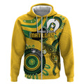 Custom Matildas NAIDOC Week Zip Hoodie Australia Kangaroo Keep The Fire Burning - Yellow
