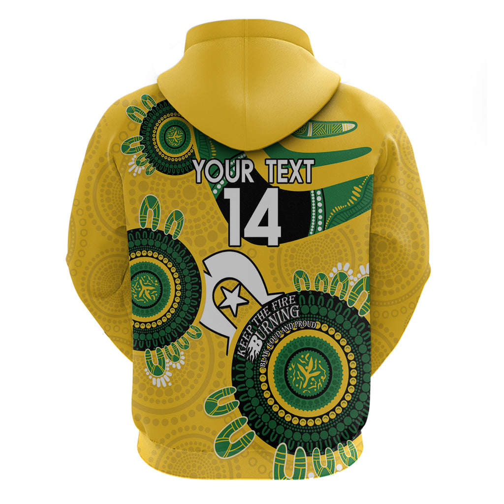 Custom Matildas NAIDOC Week Zip Hoodie Australia Kangaroo Keep The Fire Burning - Yellow