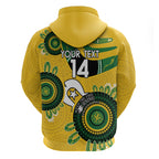 Custom Matildas NAIDOC Week Zip Hoodie Australia Kangaroo Keep The Fire Burning - Yellow