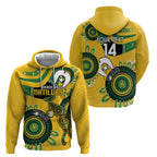 Custom Matildas NAIDOC Week Zip Hoodie Australia Kangaroo Keep The Fire Burning - Yellow