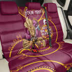 Custom NRL Broncos NAIDOC Week Back Car Seat Cover Keep The Fire Burning Indigenous Art