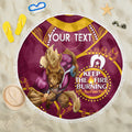 Custom NRL Broncos NAIDOC Week Beach Blanket Keep The Fire Burning Indigenous Art